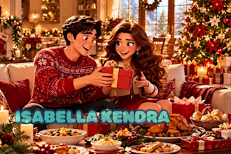 3d ai romantic storytelling video christmas animation 3d pixar ai proposal video