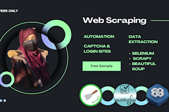 create python web scraper for data extraction, automation