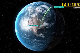 do vfx google earth zoom map animation for real estate editing