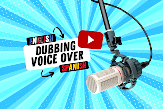 do professional english to spanish youtube video dubbing