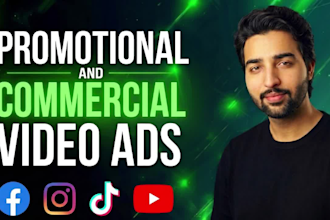 create promotional video ads or short video ads for marketing commercial