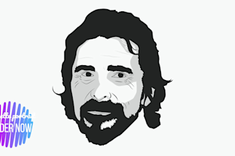 draw silhouette, line art portrait of any image