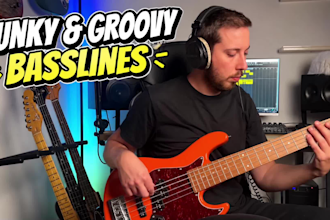 create and record funky groovy basslines for your song
