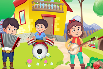 write, sing, produce kids songs and nursery rhymes