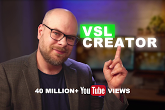 be your vsl video sales letter presenter, with  conversion focused delivery