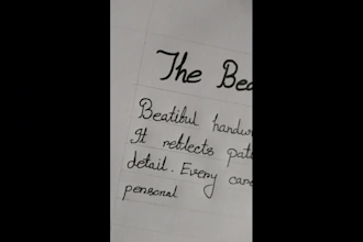 beautifully handwrite notes, letters and documents in cursive english and bangla