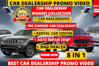 do auto car dealership or car rental service sales video ads