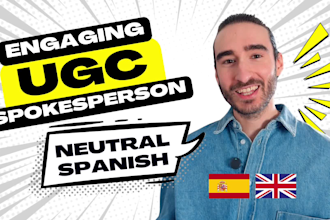 create your ugc video in neutral spanish or english