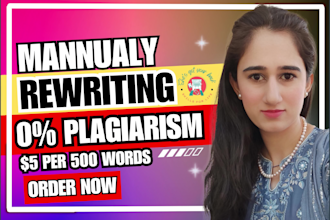 rewrite content manually into plagiarism free article