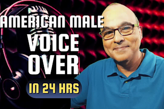 record a professional american male voice over for video, ads, elearning