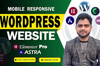 create a professional wordpress mobile responsive website with elementor pro