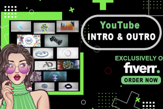 do professional youtube intro outro logo animation