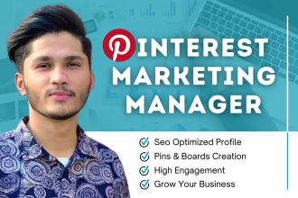 manage pinterest account with SEO optimized pins and boards