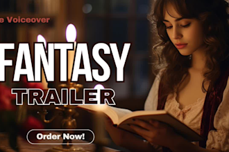 create the epic fantasy cinematic book trailer video