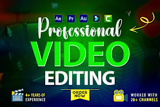 do professional video editing and motion graphics