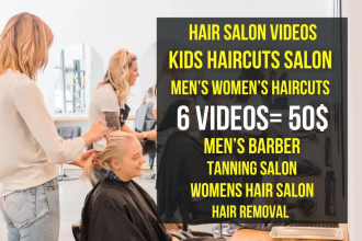 do hair salon video of mens womens kids haircuts and tanning salon ads