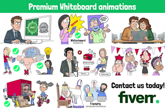 create a custom whiteboard animation explainer doodle video