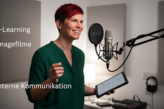 record a female voice over in a warm voice