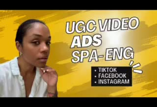 create ugc videos in english or spanish for tiktok, instagram ads