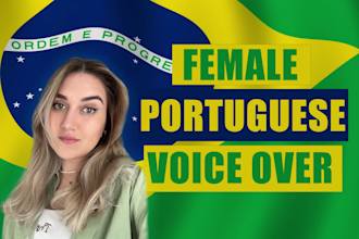 record a brazilian portuguese female voice over in 24 hours