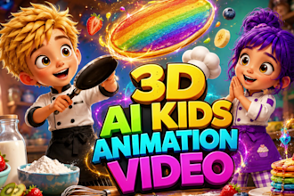 create ai kids 3d cartoon animation videos for youtube