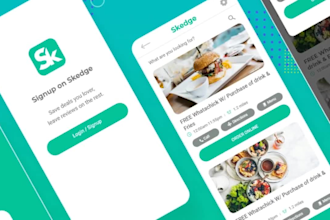 design mobile app UX UI in figma or adobe xd