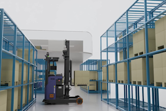 do 3d industrial automation robotics warehouse animation manufacturing process