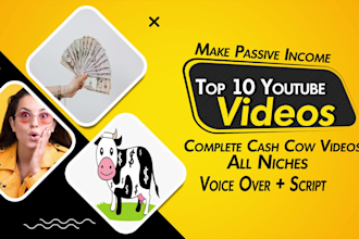 make top 10 cash cow videos and video editing for youtube