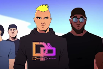 do 2d animated video, 2d cartoon animation, 2d short film, anime fighting video