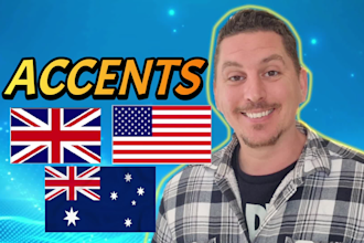 record a quality male english speaking accent for you
