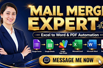 do bulk mail merge excel to word and fillable pdf automation