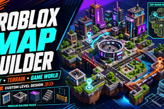 design a professional roblox map and game environment