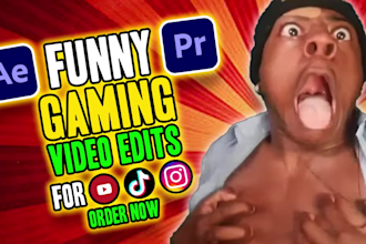 do engaging gaming video editing for youtube and tiktok