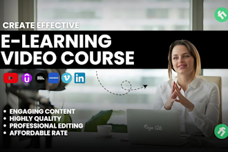 do video editing for online course elearning training videos