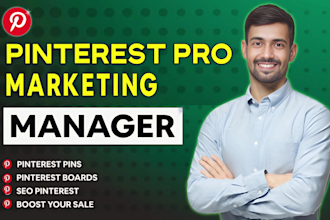 manage pinterest account with SEO optimized pins and boards