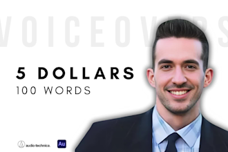 record a professional american male voice over