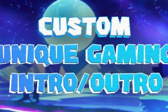 make a custom gaming youtube intro and outro logo animation