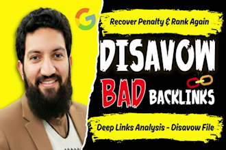 disavow bad backlinks, remove negative SEO penalty, toxic links file