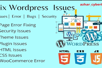 fix wordpress errors, bugs, security, or CSS problems