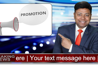 create a breaking news business promotion video