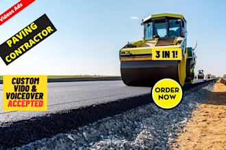 make paving contractor explainer video ad or paving website