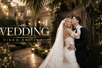 do cinematic wedding and event video editing