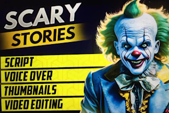 make scary story videos and creepy horror videos for youtube