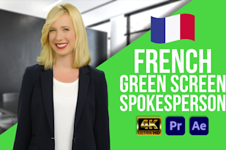 provide a professional spokesperson video in french