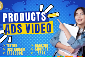 create a ecommerce product video ads, tiktok ebay amazon