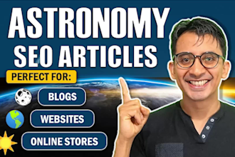 do astronomy SEO blog writing for science websites