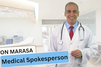 create a medical spokesperson video