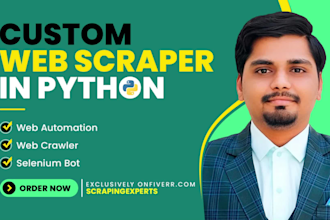 create web scraper, web crawler, or bots to automate tasks