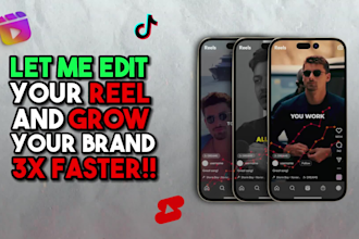 edit tiktok, instagram reels and grow your brand 3x faster