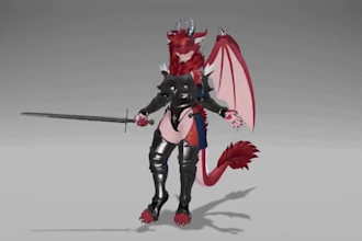 design and rig 2d, 3d vtuber model, furry vrchat avatar face rig vroid, vseeface